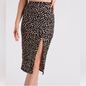 ⭐️*3 for $10* NEW Windsor Fiercy Chic Leopard Midi Skirt Size XL